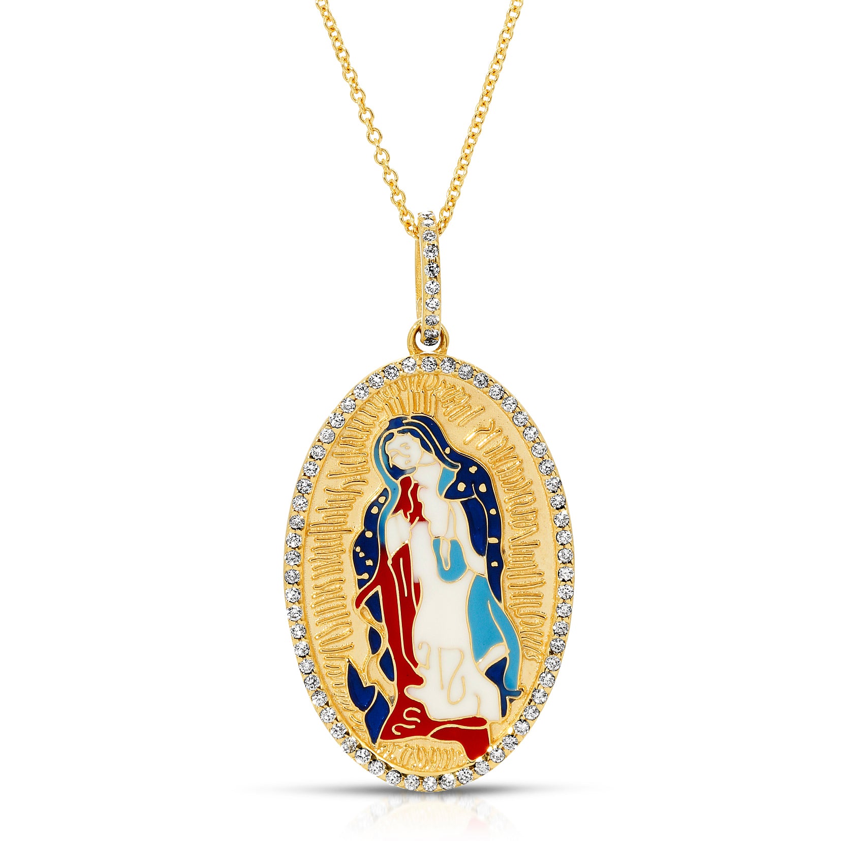 Gold hot sale guadalupe pendant