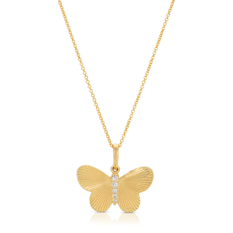 Butterfly Pendant with Diamonds