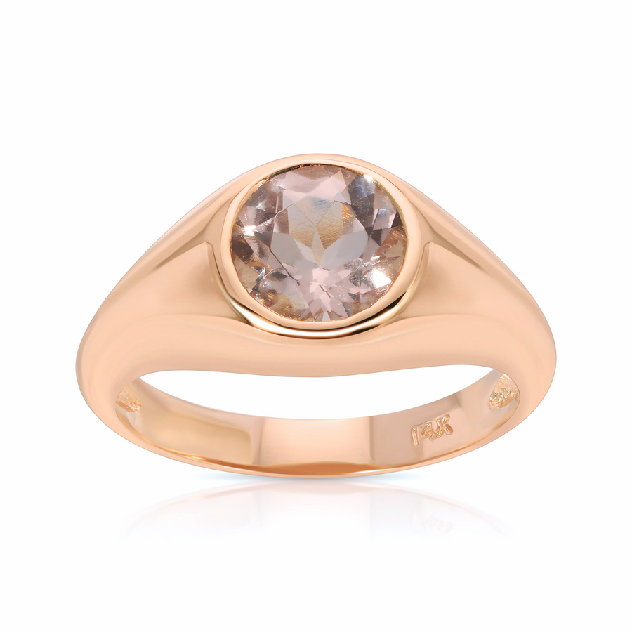 Morganite Rounded Ring