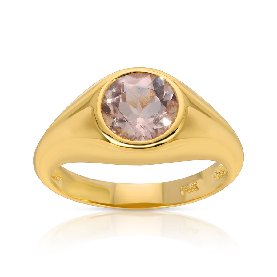 Morganite Rounded Ring