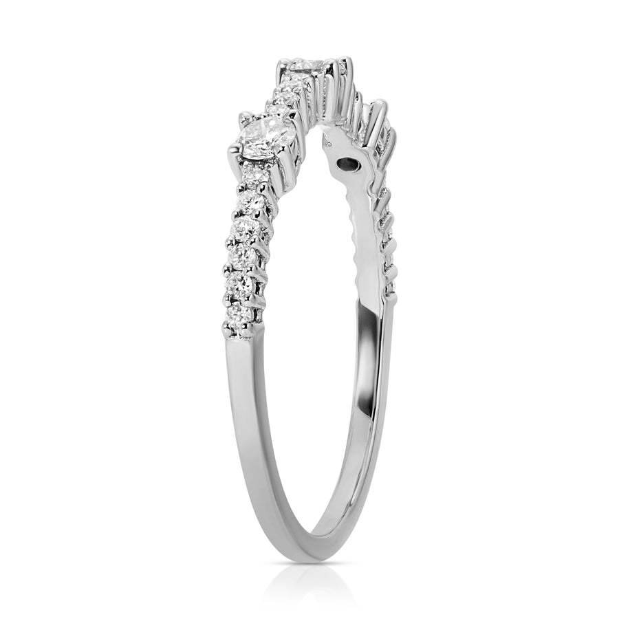 14k Diamond Half Eternity Band Ring