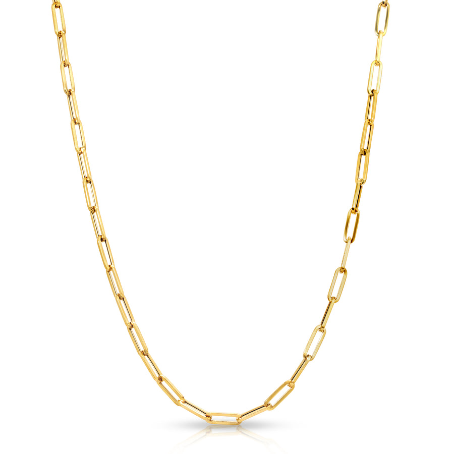 14k Classic Paperclip Chain Necklace